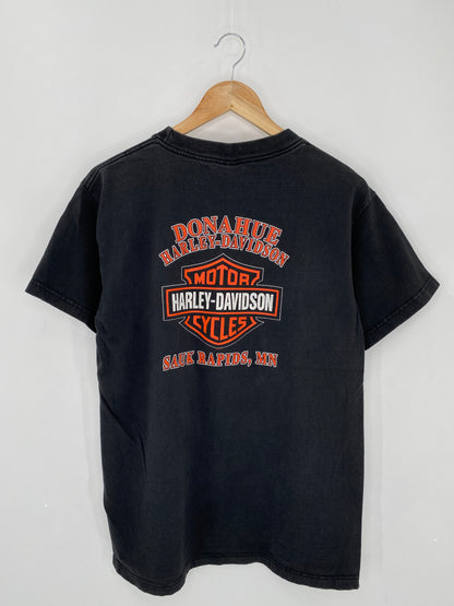 00’ Harley Davidson SAUK RAPIDS Made in USA Vintage Size L T-Shirt / 6334