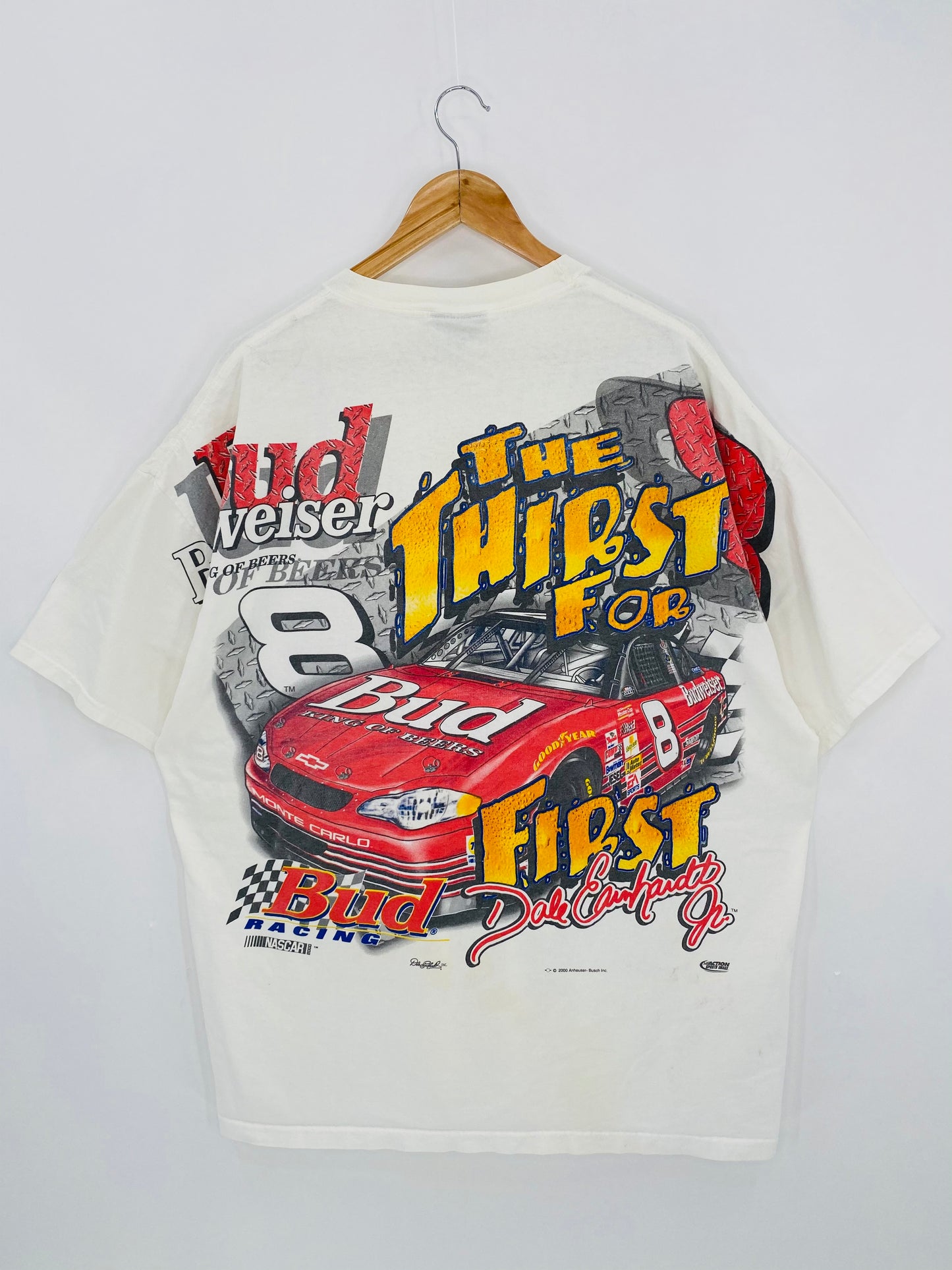 2002 BUDWEISER Size XXL Vintage Racing T-shirts / 6277