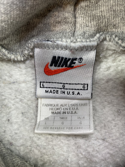 90’s NIKE MINI SWOOSH Made in USA Size L Vintage Hoodie Sweat-Shirt / K6277