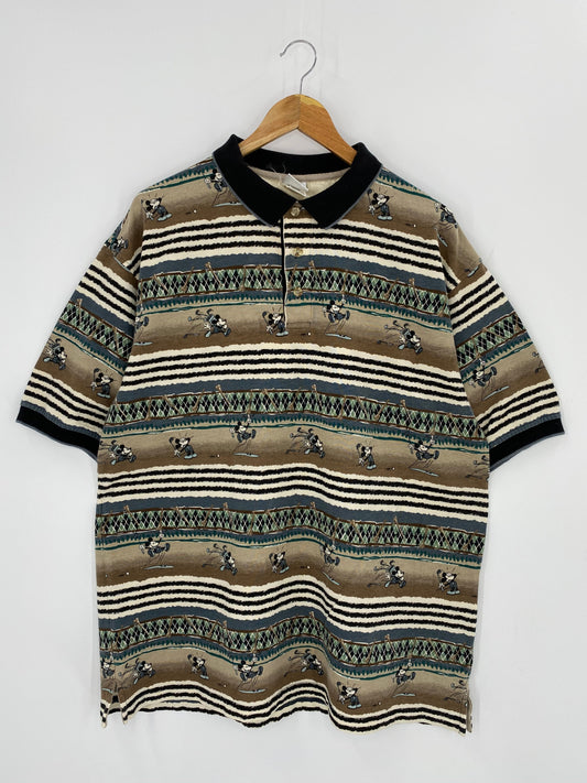 00' DISNEY MICKEY Size Approx. XL Vintage Polo Shirt / K6880