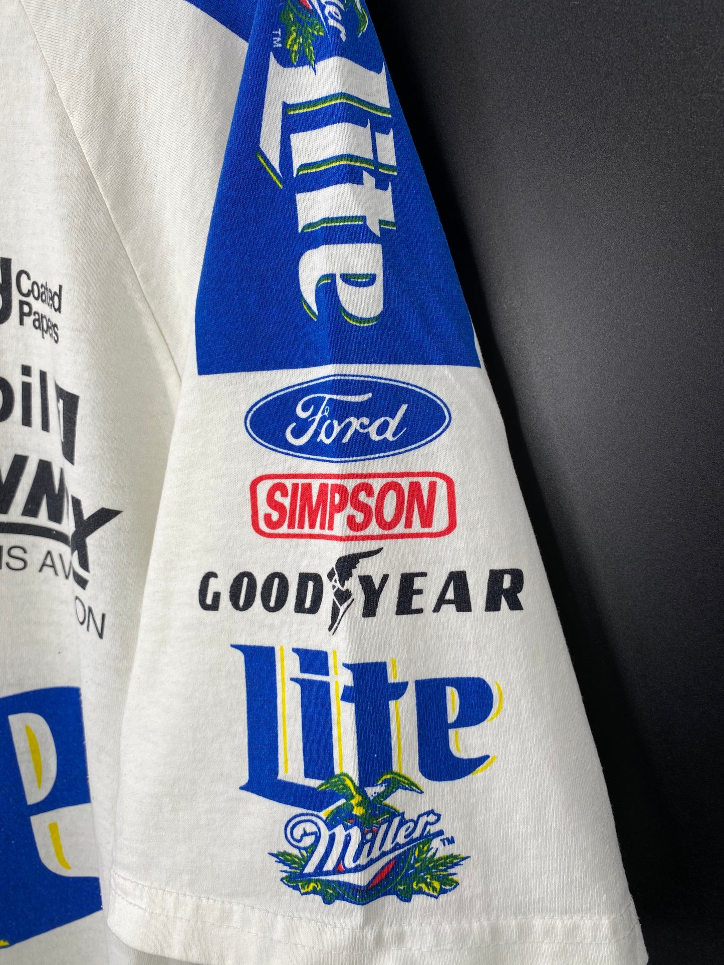 90’s MILLER LITE RACING MADE IN USA Size L Vintage Racing T-Shirt / A3336