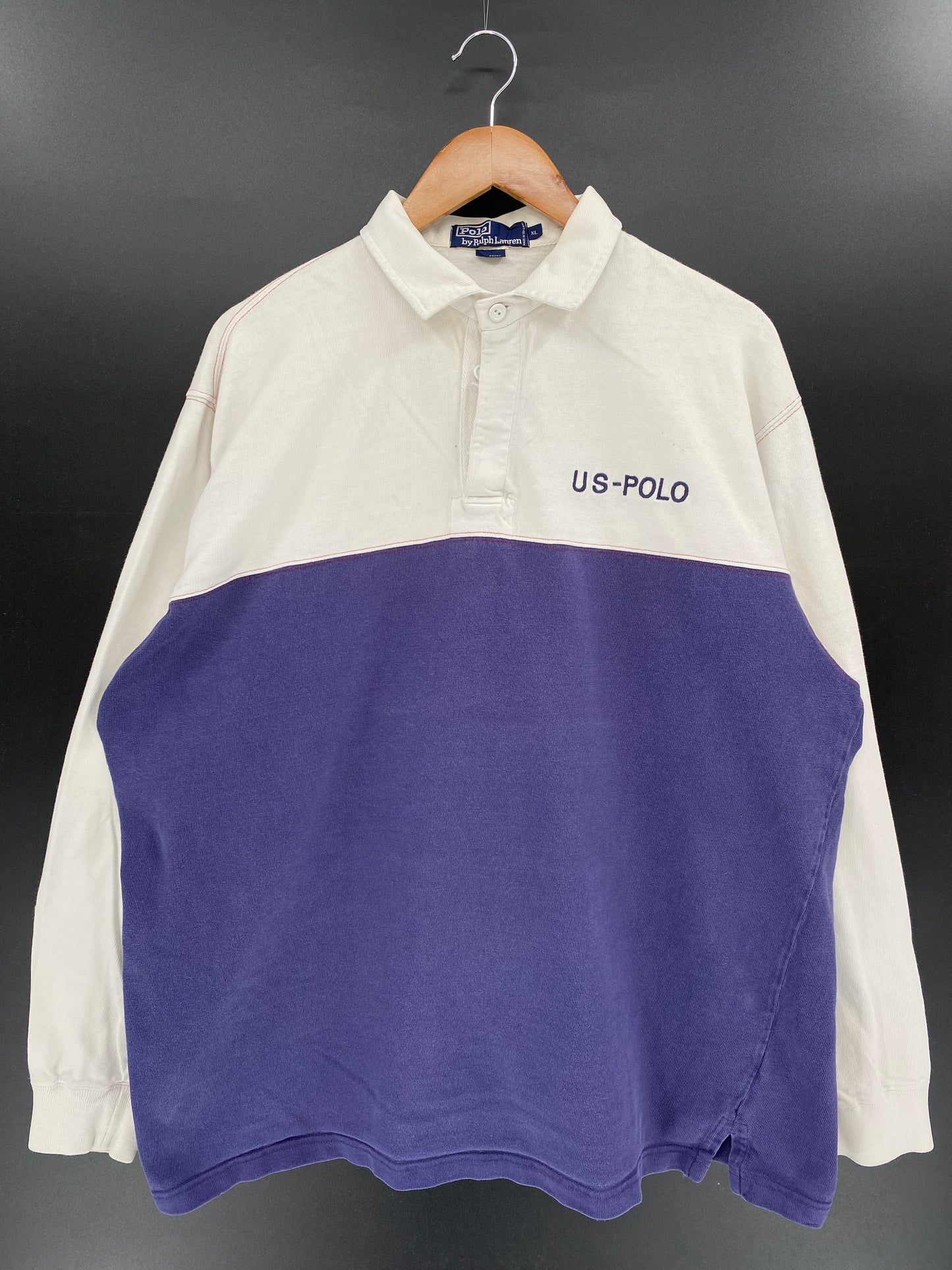 90’s POLO RALPH LAUREN Size XL Vintage Rugby-Shirt / K3885