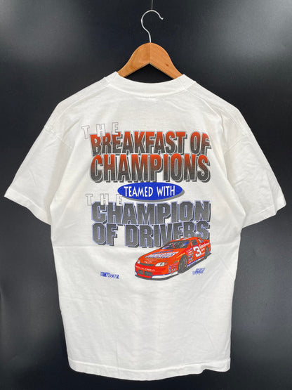 1997 NASCAR FINISH FIRST RACING Size L Vintage Racing T-shirt / A5821