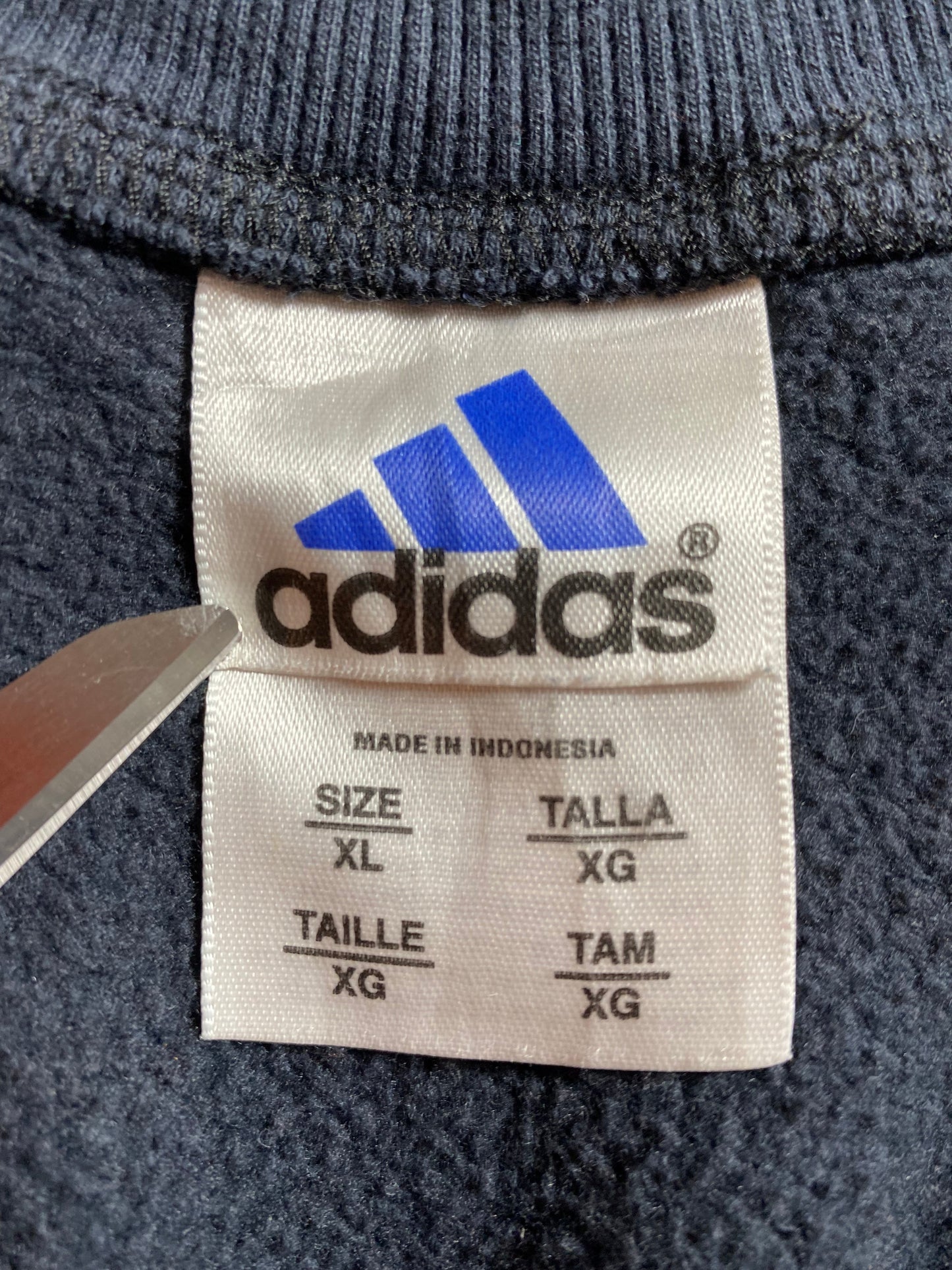 90’s ADIDAS Size XL Vintage Half Zip-up Sweat-Shirt / G7249S