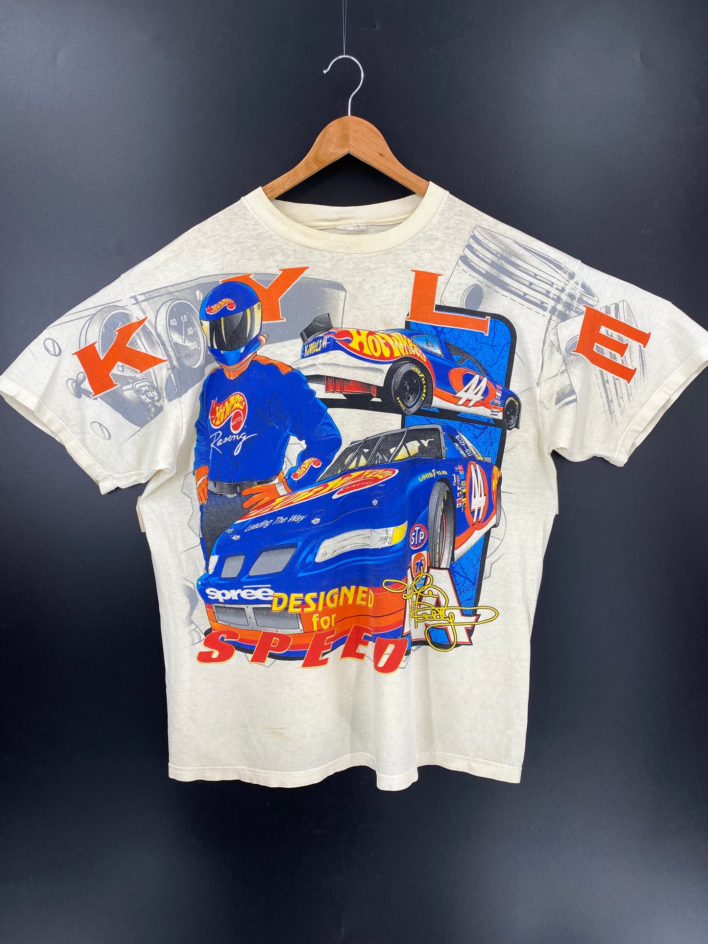 1997' NASCAR KYLE PETTY Size No tag (Approx.XXL) Vintage Racing T-Shirt / K2250
