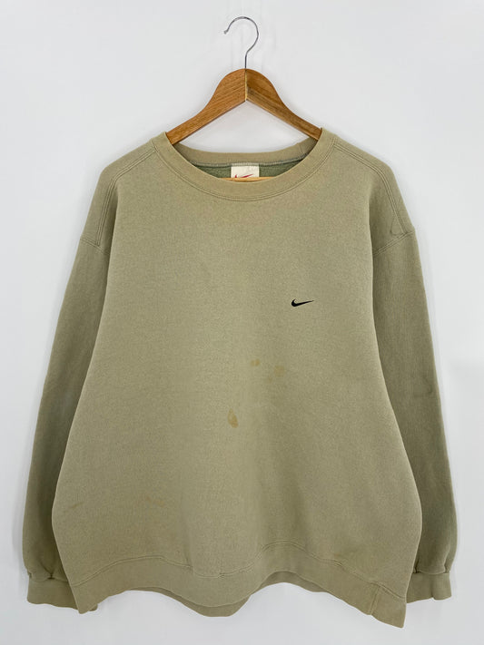 90’s NIKE Mini Swoosh Made in USA Size XL Vintage Sweat-shirt / 7064