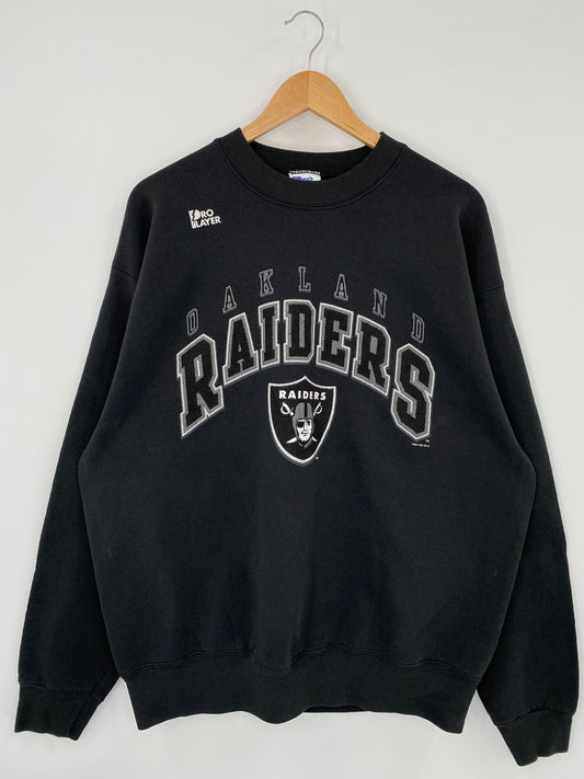 1996 OAKLAND RADERS Made in USA Size XL Vintage NFL Sweat shirt / K3139