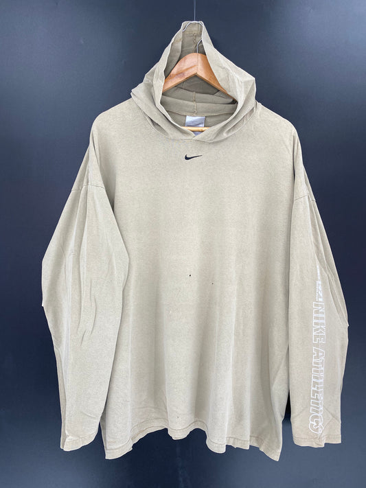90’s NIKE Center Swoosh Size XXL Vintage Hoodie Long Sleeve T-shirt / 8460