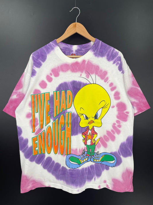 1997 LOONEY TUNES TWEETY Made in USA Approx. Size L/XL Vintage T-Shirts / K3218