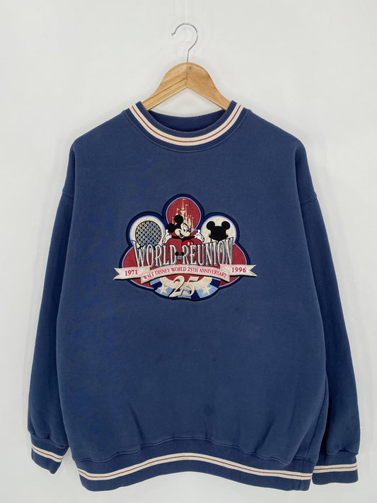 90’s DISNEY WALT DISNEY WORLD 25TH ANNIVERSARY Size XL Vintage Sweat-shirt / K5374