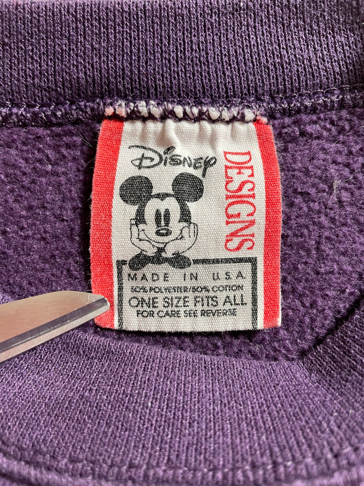 90’s DISNEY MICKEY Made in USA Size Approx.XL Vintage Sweat-shirt / A2745
