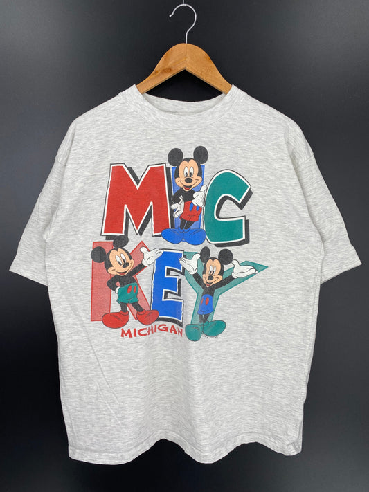 90’s DISNEY MICKEY Size XL Vintage T-Shirts / A611
