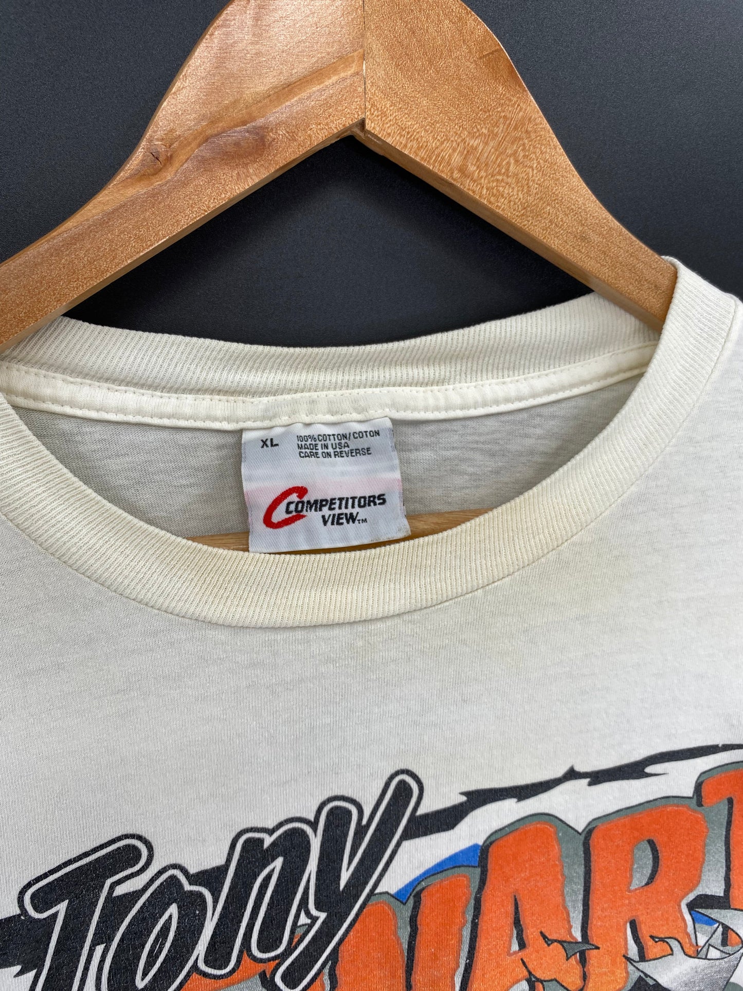 .1999 NASCAR TONY STEWART Made in USA Size XL Vintage Racing T-shirt / E1118