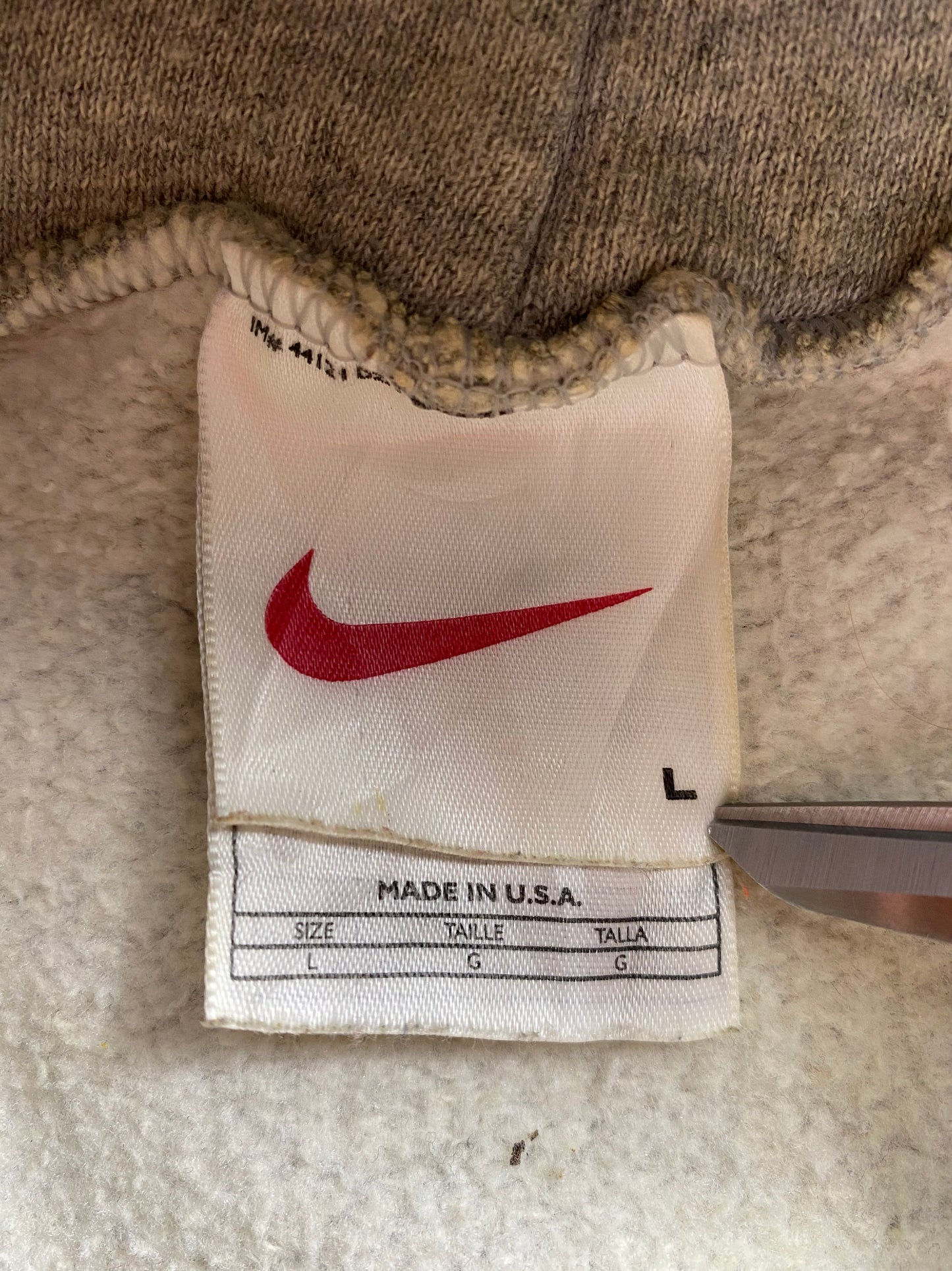 90’s NIKE Center Swoosh Made in USA Size L Vintage Hoodie Sweat-shirt / 6901