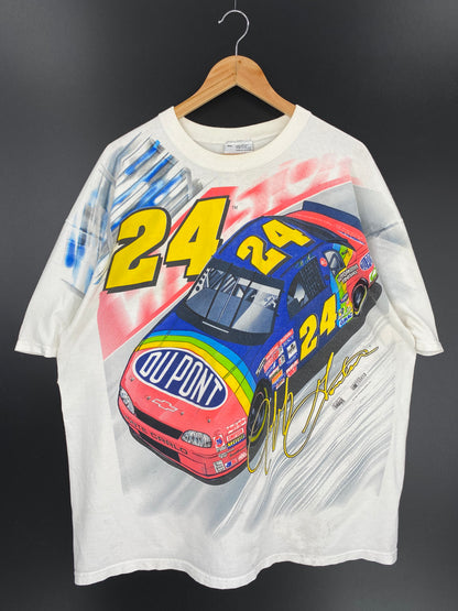 1997 DU PONT NASCAR  Made in USA Size XXL Vintage Racing T-shirt / 9655