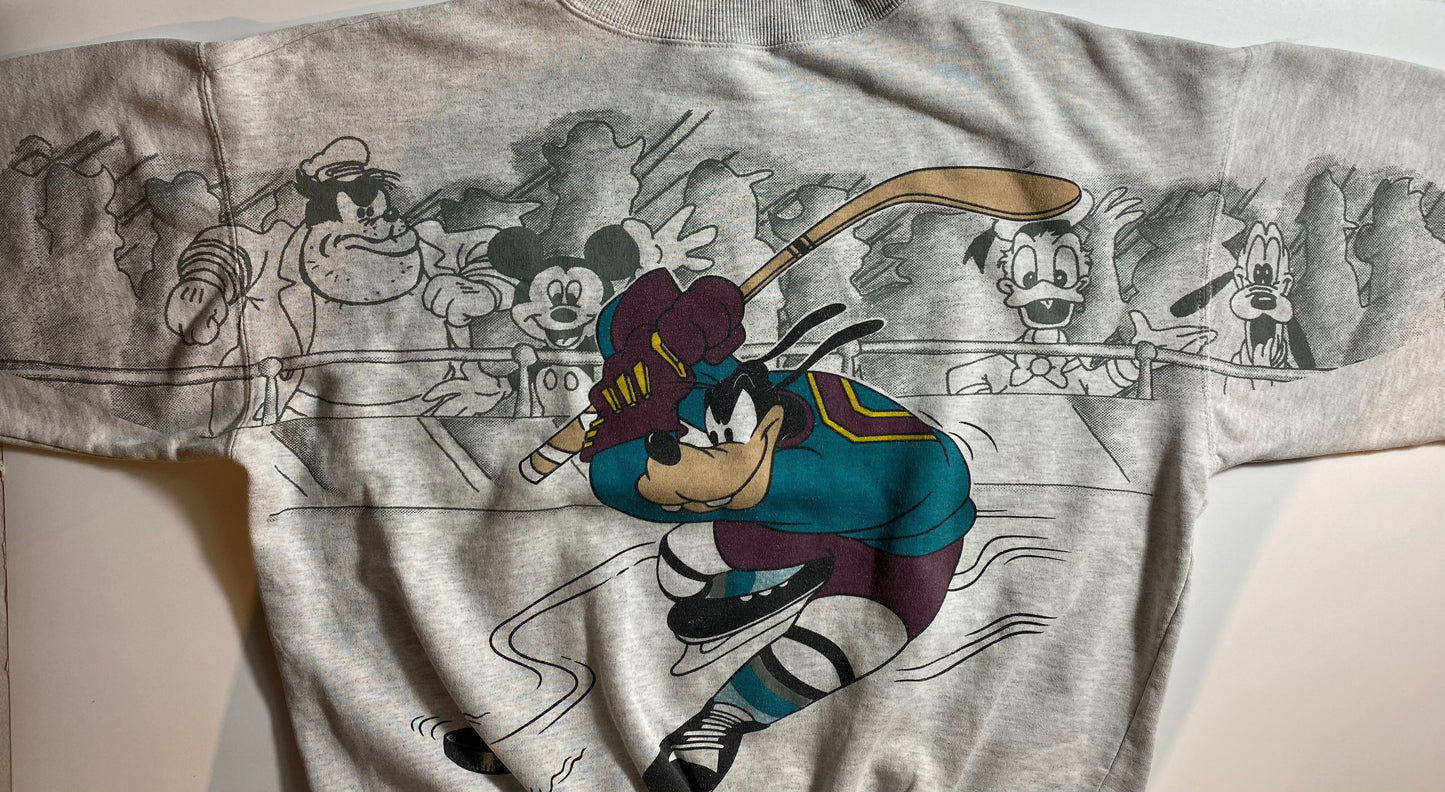 90’s DISNEY HOCKEY Size No Tag(Approx. L) Vintage Sweat-shirt / A7895