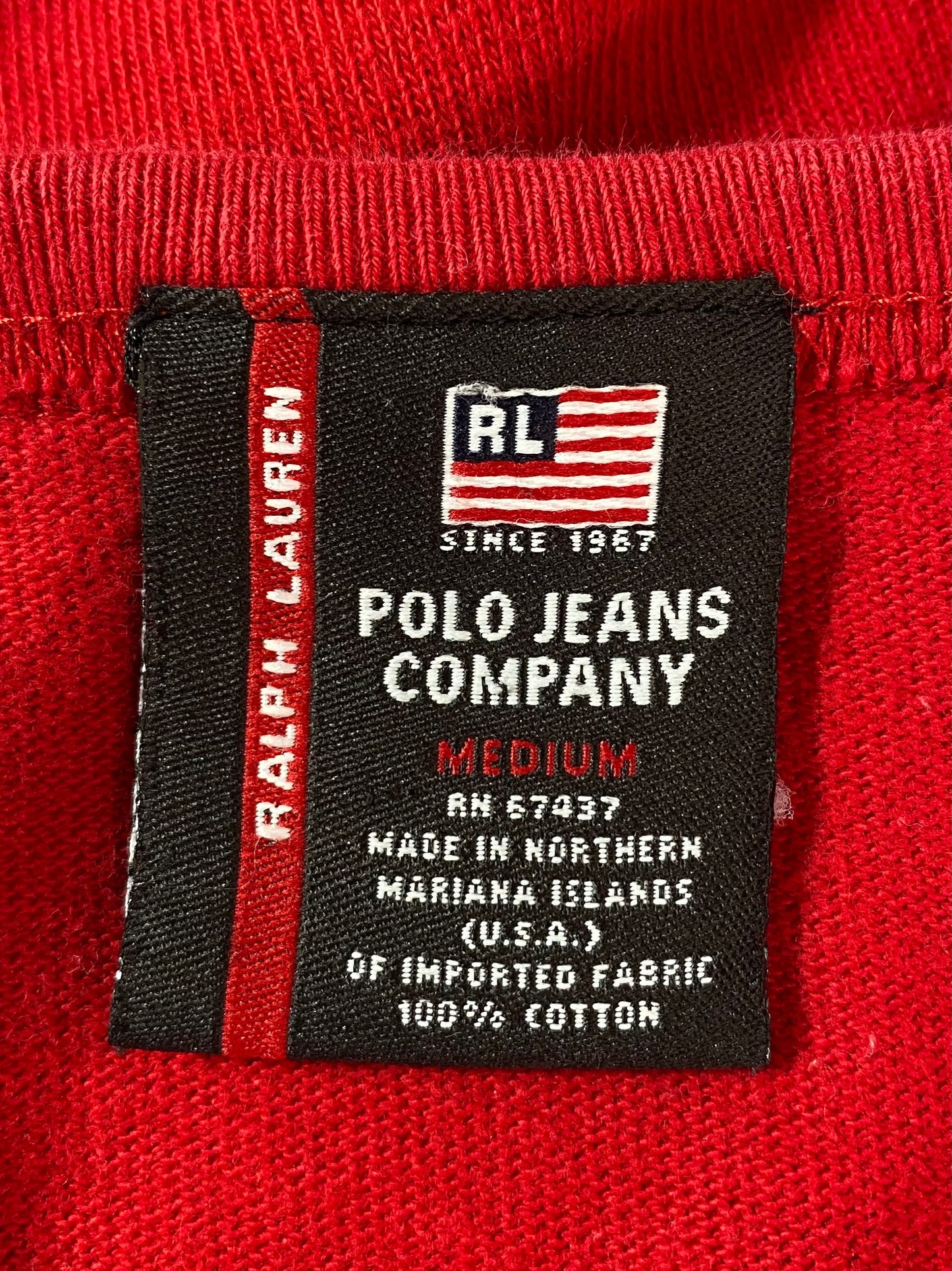 00' RALPH LAUREN POLO JEANS Size M Vintage Sweat-shirt / K7353