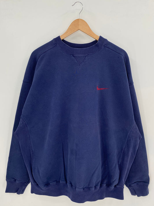 90's NIKE MINI SWOOSH Size XL Vintage Sweat-Shirts / A4816