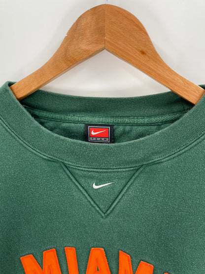 00' NIKE MIAMI  Size XL Vintage College Sweat-Shirt / K3340