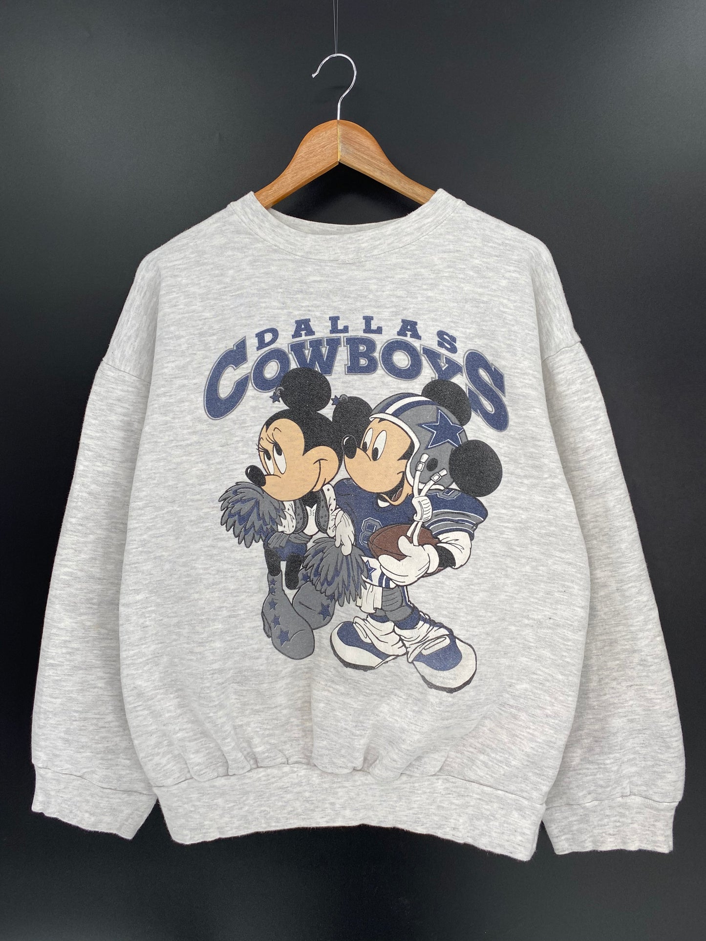 90's MICKEY AND MINNIE DALLAS COWBOYS Size XL Vintage Sweat-shirt / 8413