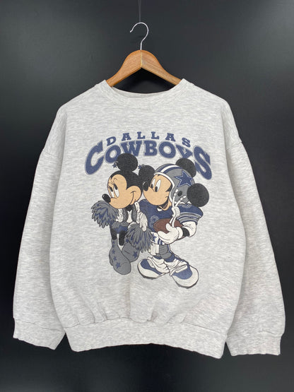 90's MICKEY AND MINNIE DALLAS COWBOYS Size XL Vintage Sweat-shirt / 8413