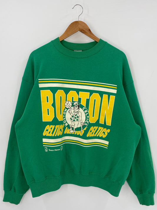 90’s BOSTON CELTICS Size L Vintage NBA Sweat-Shirts / K3777