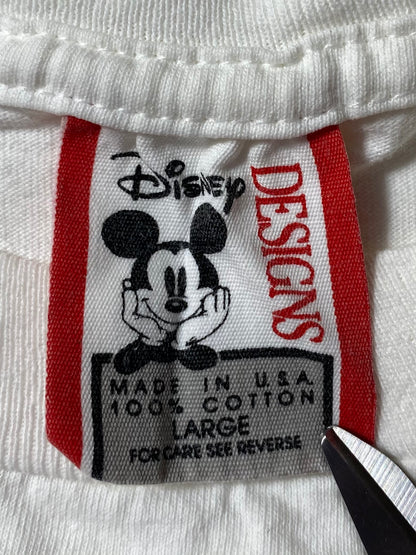 90's WALT DISNEY WORLD MICKEY Made in USA Size L Vintage T-Shirt / 8507