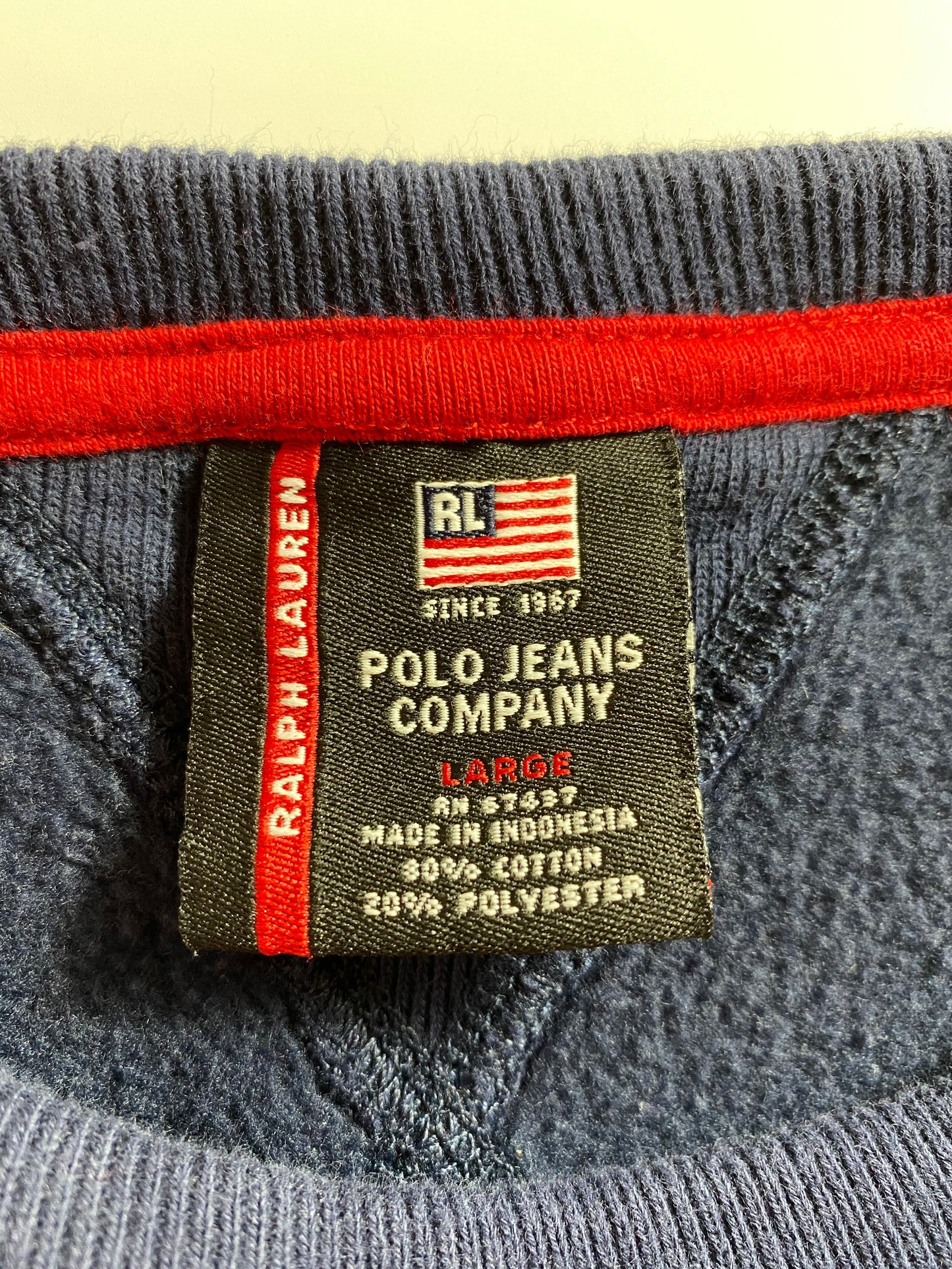 00’ POLO JEANS RALPH LAUREN Size L Vintage Sweat-Shirt / k6933