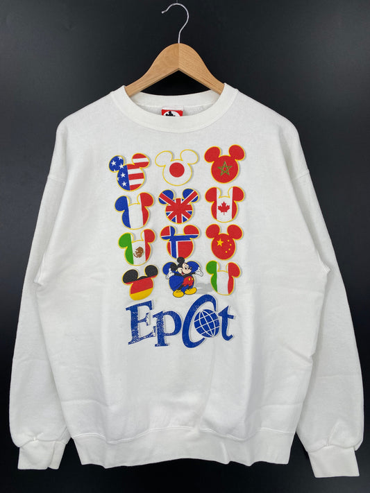 90's DISNEY MICKEY EPCOT Made in USA Size L Vintage Sweat-shirt / A5654