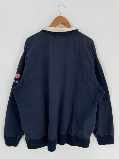 90's Polo Sport Ralph Lauren Half-Zip Vintage Sweat-Shirt / K735