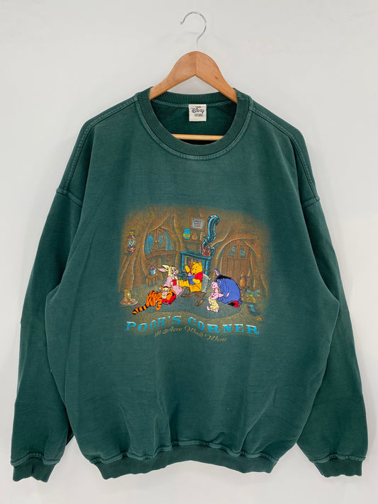 00' DISNEY WINNIE THE POOH Made in USA Size XL Vintage Sweat-shirt / K2807