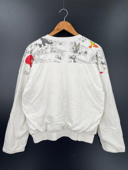 1986 LOONEY TUNES TWEETY Approx. Size M/L Vintage Double Face Reversible Sweat-shirt / A4178