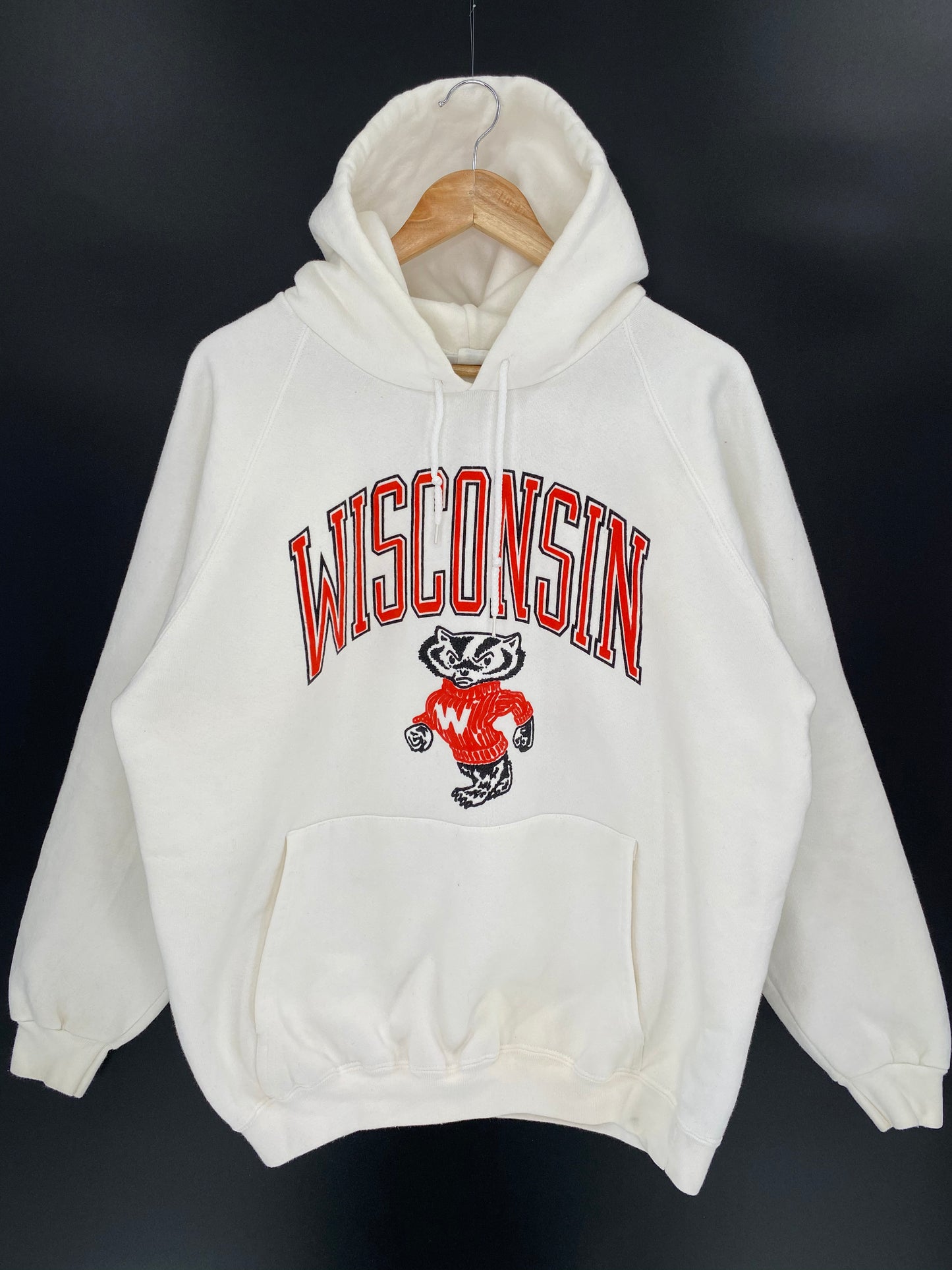 90’s ADIDAS Body WISCONSIN Made in USA Size M Vintage Hoodie Sweat-shirt / 7720