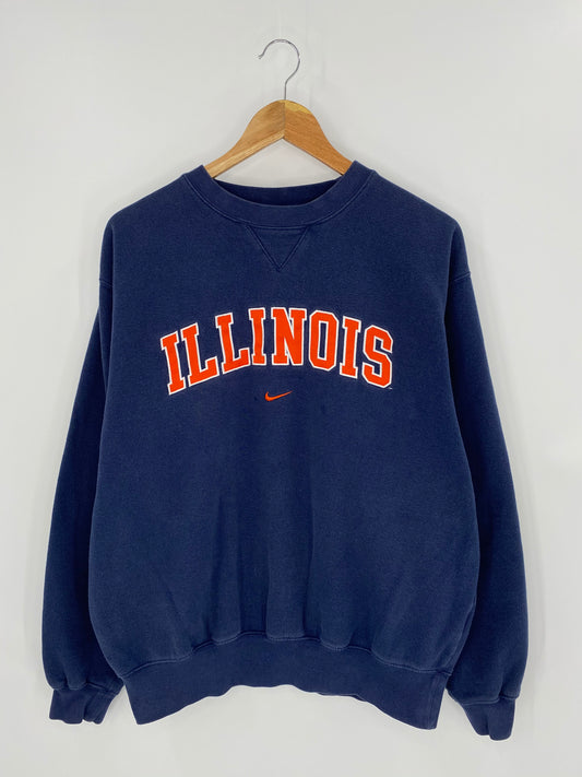 90’s NIKE ILLINOIS Size M Vintage Sweat-Shirt / 7332