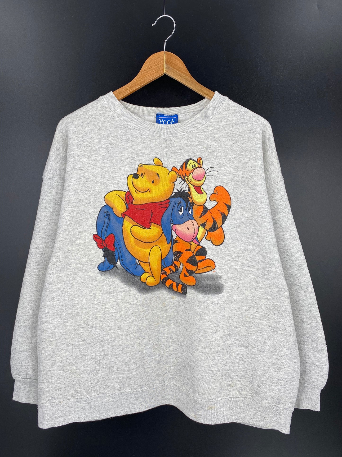 00' DISNEY WINNIE THE POOH Made in USA Size L-XL Vintage Sweat-shirt / A9822