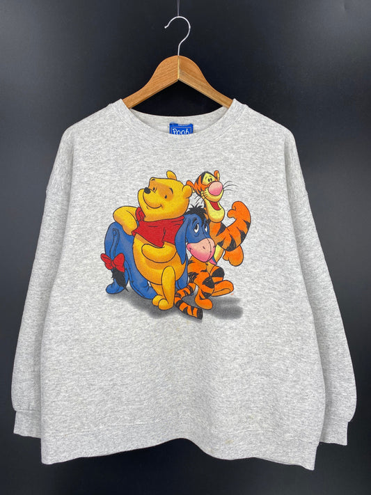 00' DISNEY WINNIE THE POOH Made in USA Size L-XL Vintage Sweat-shirt / A9822