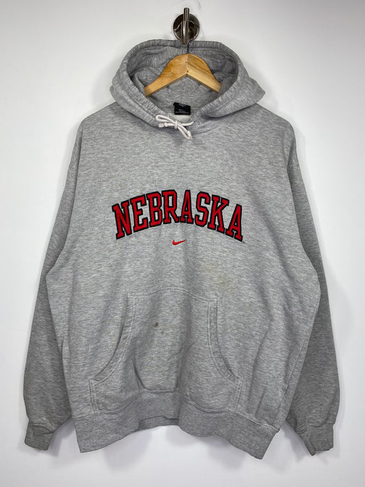 90’s NIKE NEBRASKA Vintage Hoodie Sweat-Shirt / 4836