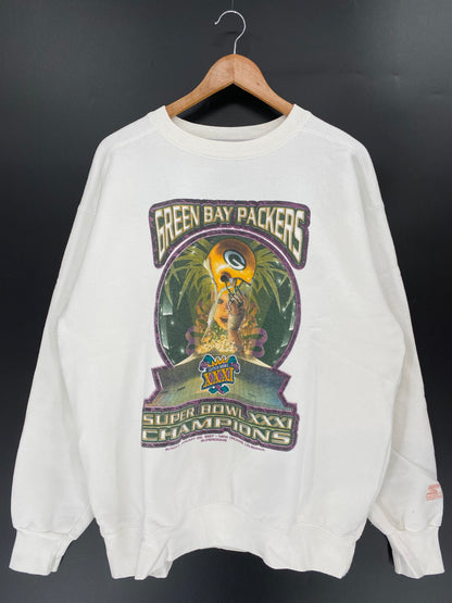 1997’ GREEN BAY PACKERS SUPER BOWL STARTER Made in USA SizeXL NFL Sweat-shirt /  k320
