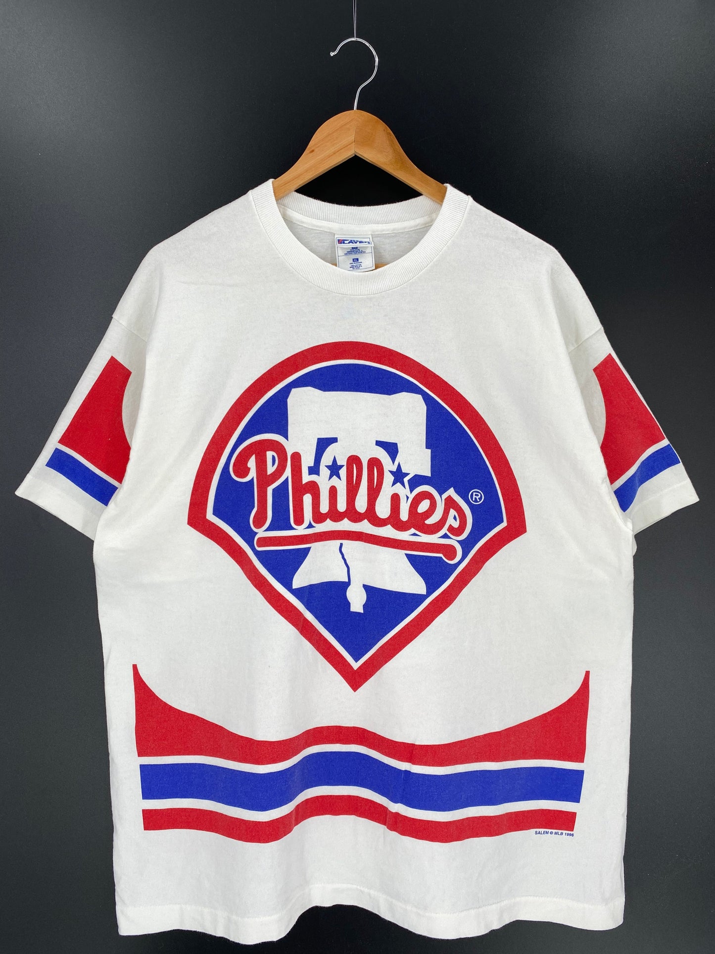 1996 PHILADELPHIA PHILLIES Made in USA Size XL Vintage MLB T-Shirt / K9687