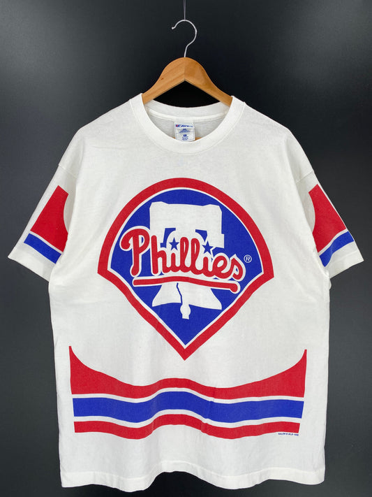 1996 PHILADELPHIA PHILLIES Made in USA Size XL Vintage MLB T-Shirt / K9687