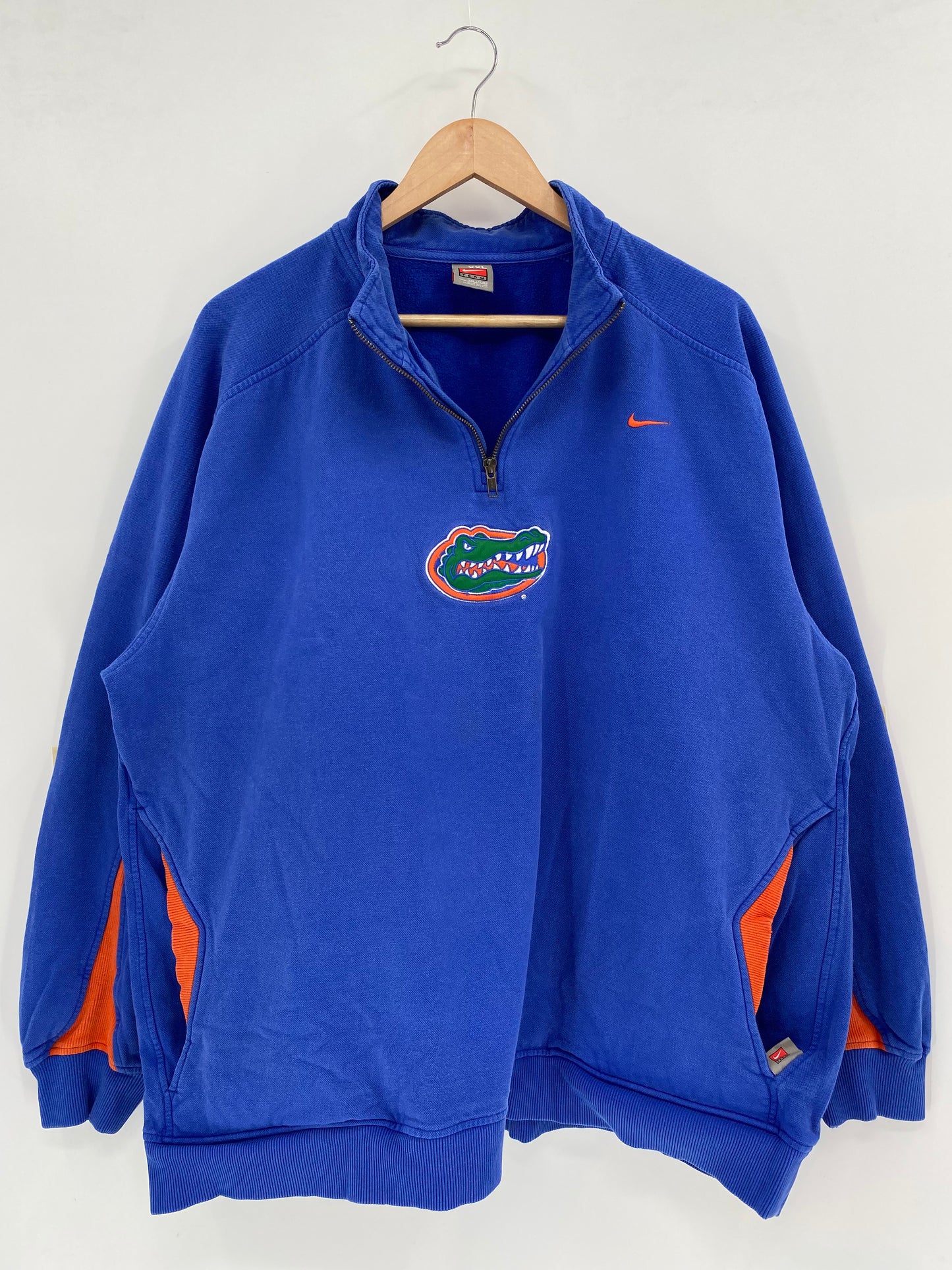 00' NIKE FROLIDA GATOR Size XXL Vintage Half-zip Sweat-shirt / K2279