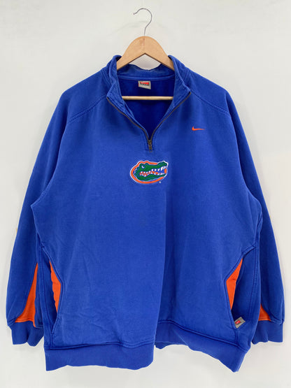 00' NIKE FROLIDA GATOR Size XXL Vintage Half-zip Sweat-shirt / K2279
