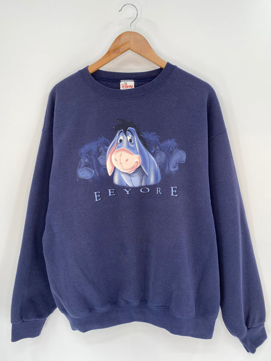 90’s DISNEY EEYORE Made in USA Size L Vintage Sweat-shirt / 9204