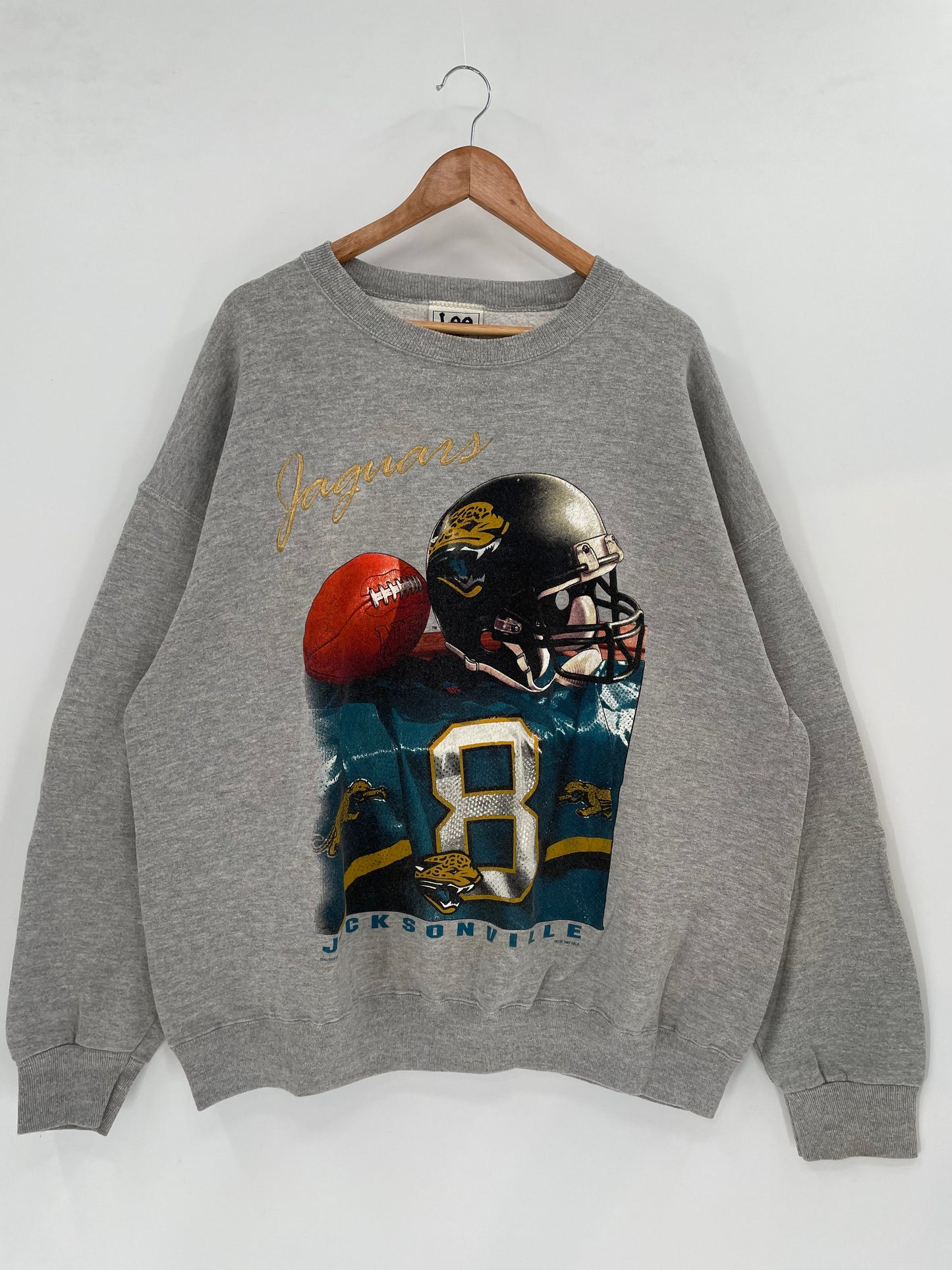 1997 JACKSONVILLE JAGUARS Made in USA Size XXL Vintage NFL Sweat-Shirts / A3573