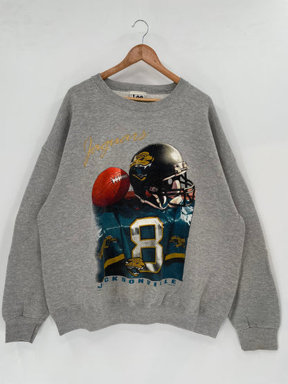 1997 JACKSONVILLE JAGUARS Made in USA Size XXL Vintage NFL Sweat-Shirts / A3573