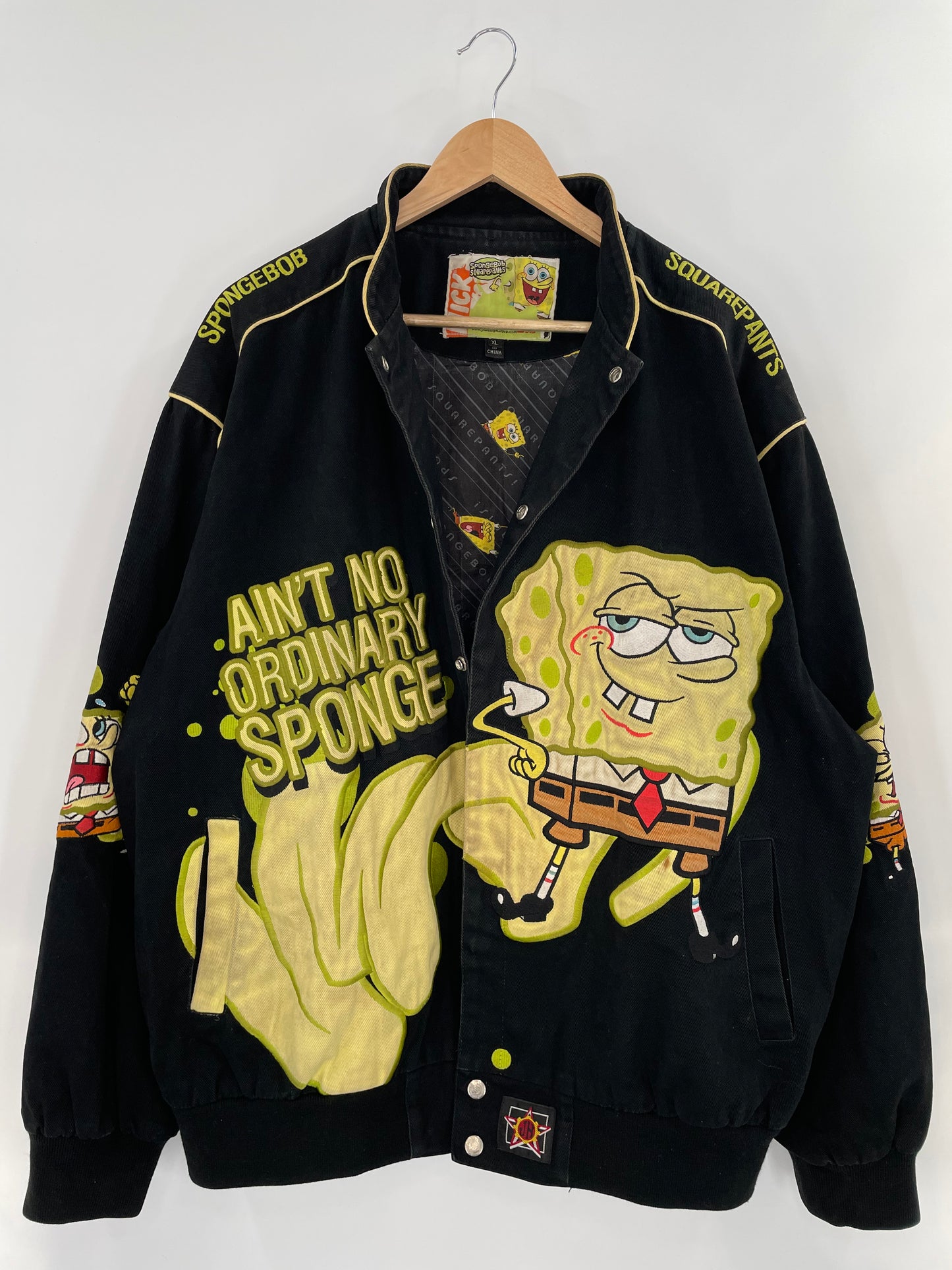 Vintage SPONGEBOB  SQUAREPANTS Size XL Racing Jacket / k2370