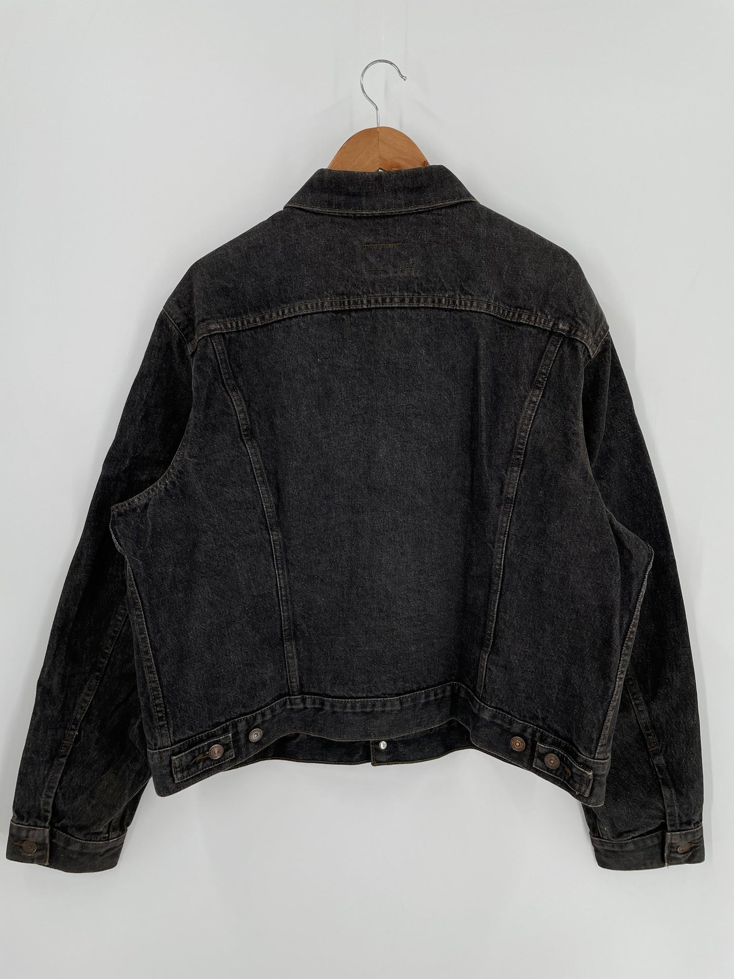 80’s LEVI'S 70506 Made in USA Size XL-XXL Vintage Black Denim Jacket / A1399