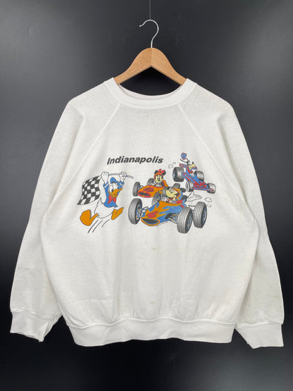 80’s DISNEY INDIANAPOLIS RACING Made in USA Size XL Vintage Sweat-shirt / K2930