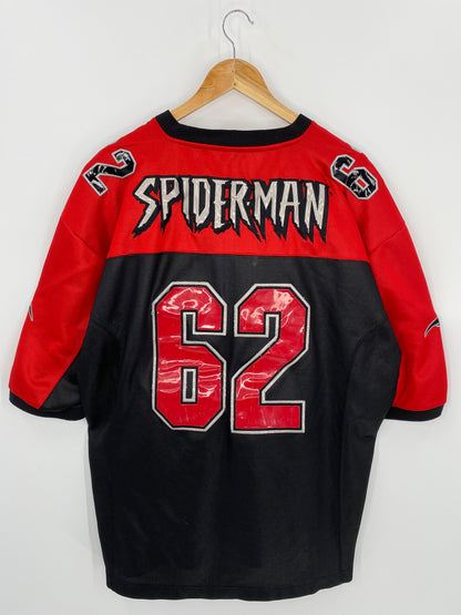 2001 MARVEL SPIDER-MAN Size XL Vintage Hockey Game Shirt / 7022