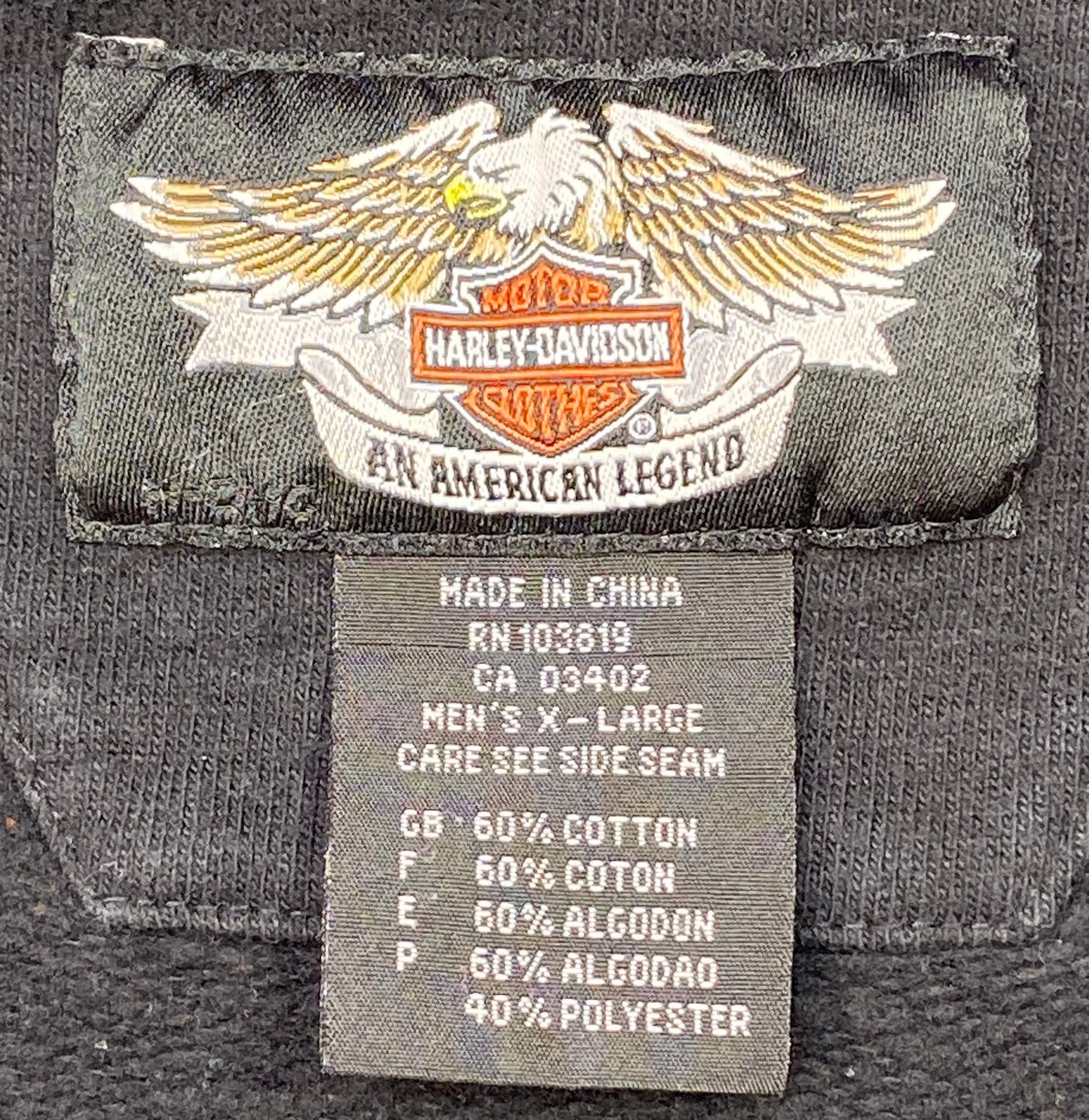 Vintage Harley Davidson Half-Zip Sweat-Shirt / 5151
